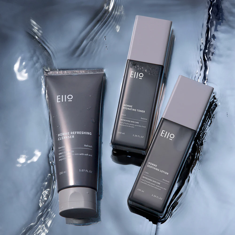 EIIO VEIDO PRIEŽIŪROS RINKINYS VYRAMS: PRAUSIKLIS 150ML + TONIKAS 100ML + EMULSIJA 100ML - Image 2