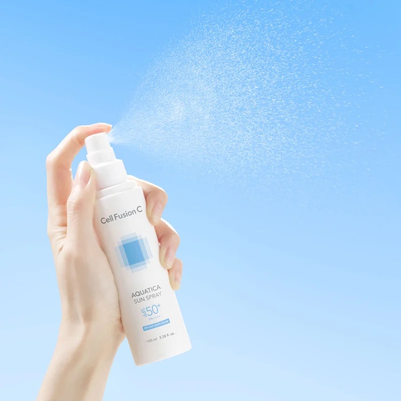 Cell Fusion C “Aquatica Sun Spray SPF50+ PA++++” drėkinanti purškiama apsauga nuo saulės, 100 ml - Image 2