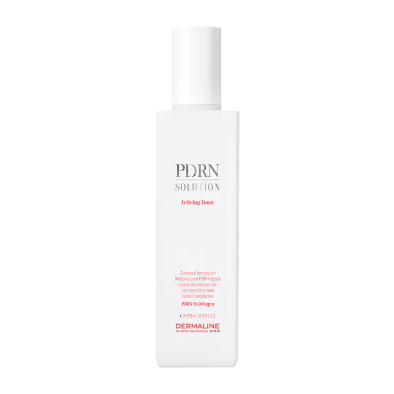 DERMALINE PDRN SOLUTION TONIC dvigubo poveikio, šviesinantis ir odos būklę gerinantis veido tonikas, 200ml